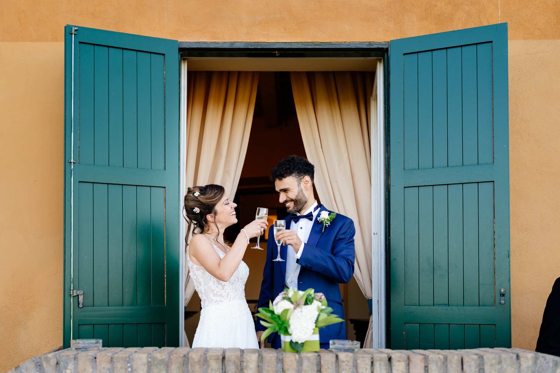Sposi durante il ricevimento di Matrimonio a Roma nel Castello di Decima